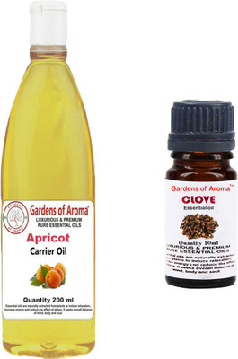 

Gardens Of Aroma Apricot Carrier Oil And Clove Essential Oil(210 ml)