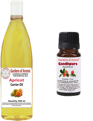 

Gardens Of Aroma Apricot Carrier Oil And Gandhpura Essential Oil(210 ml)