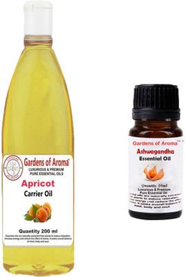 

Gardens Of Aroma Apricot Carrier Oil And Ashwagandha Essential Oil(210 ml)