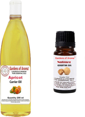 

Gardens Of Aroma Apricot Carrier Oil And Nutmeg Essential Oil(210 ml)