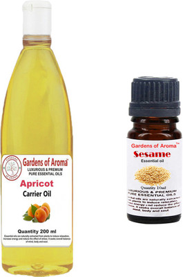 

Gardens Of Aroma Apricot Carrier Oil And Sesame Essential Oil(210 ml)