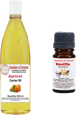 

Gardens Of Aroma Apricot Carrier Oil And Vanilla Essential Oil(210 ml)