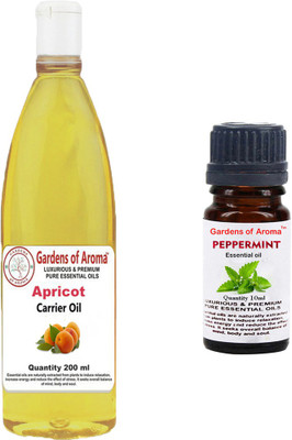 Gardens Of Aroma Apricot Carrier Oil And Peppermint Essential Oil(210 ml)