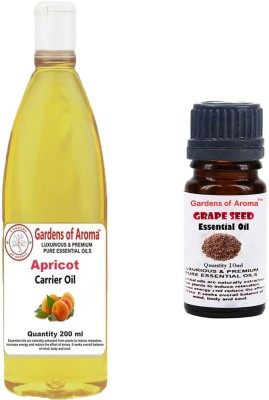 

Gardens Of Aroma Apricot Carrier Oil And Grapeseed Essential Oil(210 ml)