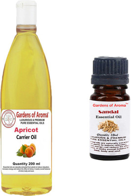 

Gardens Of Aroma Apricot Carrier Oil And Sandal Essential Oil(210 ml)
