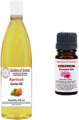 

Gardens Of Aroma Apricot Carrier Oil And Geranium Essential Oil(210 ml)