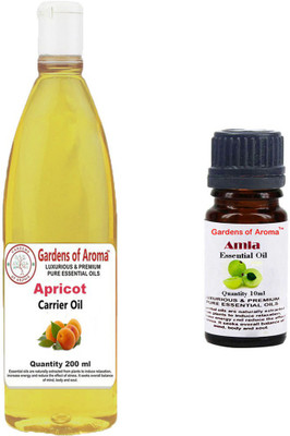 Gardens Of Aroma Apricot Carrier Oil And Amla Essential Oil(210 ml)