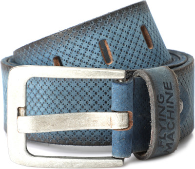 

Flying Machine Men Casual Blue Genuine Leather Belt