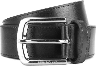 

Peter England Men Black Synthetic Belt, Brown