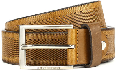 

Peter England Men Tan Genuine Leather Belt