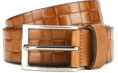 

Peter England Men Tan Genuine Leather Belt