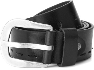 

Flying Machine Men Casual Black Genuine Leather Belt