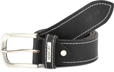 Newport Men Black Genuine Leather Belt