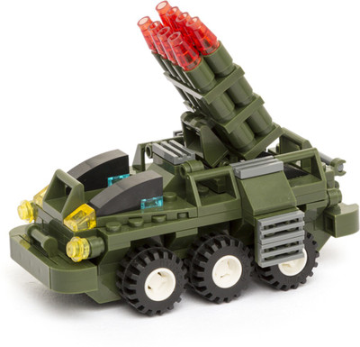 Green Gold Mighty Raju R Blocks Tank Olive Green - 158 Pieces(Green)