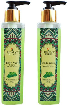 

Regnent Shine 100% Pure & Natural Neem Body Wash (200 ml) x 2 Bottle Pack(400 ml, Pack of 2)