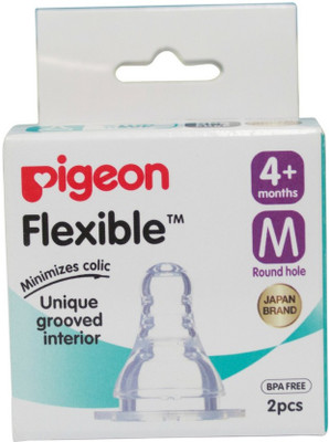 

Pigeon Flexible Nipple 2 Pcs Medium Flow Nipple(Pack of 1 Nipple)