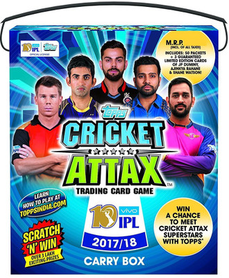 

Topps Cricket Attax IPL CA 2017 50’s Carry box, Multi Color(Multicolor)
