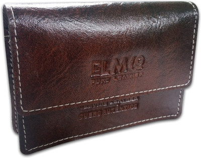 

EL Mio New Handmade Unique Pure Genuine Leather Fashionable and Stylish Designer Shaded Brown Business 100 Card Holder(Set of 1, Brown)