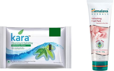 

Himalaya Kara Skin Care Wipes, Refreshing Fruit Pack(Set of 2)