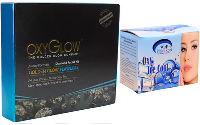 Pink Root BLEACH CREAM WITH OXYGLOW FACIAL KIT(Set of 2)