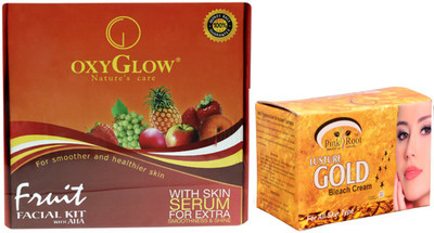 

Pink Root BLEACH CREAM WITH OXYGLOW FACIAL KIT(Set of 2)