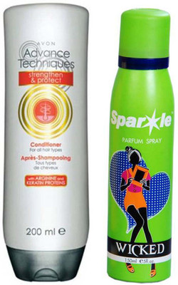 

Avon Anew Anti Hairfall range conditioner 200 Ml With One Sparkle Perfume Spray 150 Ml(Set of 2)