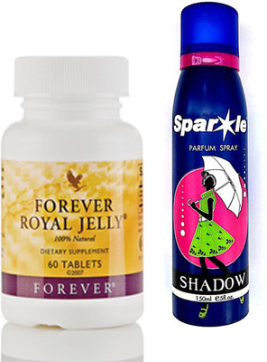 

Forever Royal Jelly 60 N Tablets With one sparkle perfume spray 150 ml(Set of 2)