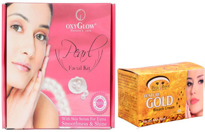 

Pink Root BLEACH CREAM WITH OXYGLOW FACIAL KIT(Set of 2)