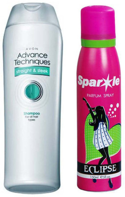 

Avon Anew smoother , silkier softer hair shampoo 200 ml With one sparkle perfume spray 150 ml(Set of 2)