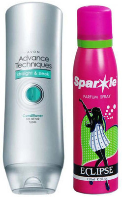 

Avon Anew smoother , silkier softer hair conditioner 20 ml With one sparkle perfume spray 150 ml(Set of 2)