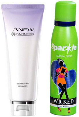 

Avon Anew Fairness Cleanser 125 g With one sparkle perfume spray 150 ml(Set of 2)
