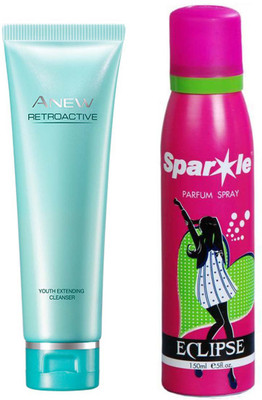 

Avon Anew Retroactive Cleanser 125 g With one sparkle perfume spray 150 ml(Set of 2)