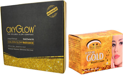 

Pink Root BLEACH CREAM WITH OXYGLOW FACIAL KIT(Set of 2)