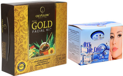 

Pink Root BLEACH CREAM WITH OXYGLOW FACIAL KIT(Set of 2)