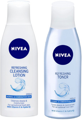 

Nivea Daily Essentials Refreshing (Cleansing Lotion 200ml + Toner 200ml) (Pack of 2)(Set of 2)