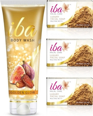 

iba halal care body wash & soap combo kit(Set of 4)