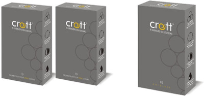 Crott india's first re-Energized dotteed condom with Wine 2 And Orignal Flavour Condom(Set of 3, 30S)