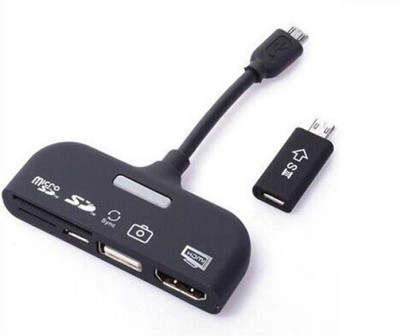

Microware 5 in1 MHL HDMI Adapter HDMI Cable (Black) HDMI Adapter(Compatible with HDTV, DVD, Black)