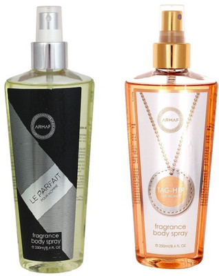 

Armaf La parfait for men 250ml + Tag her for women 250ml Body Mist - For Men & Women(500 ml, Pack of 2)
