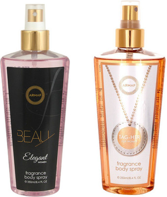

Armaf Beau for women 250ml + Tag her for women 250ml Body Mist - For Men & Women(500 ml, Pack of 2)