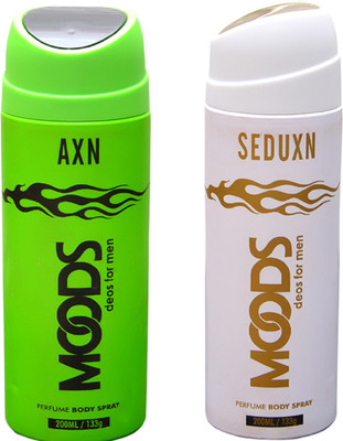 

Moods SEDUXN & AXN DEO Deodorant Spray - For Men & Women(150 ml, Pack of 2)