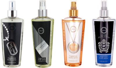 

Armaf Tag him for men 250ml + La parfait for men 250ml + Tag her for women 250ml + Derby club house for men 250ml Body Mist - For Men & Women(1000 ml, Pack of 4)