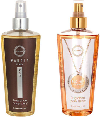 

Armaf Paraty for men 250ml + Tag her for women 250ml Body Mist - For Men & Women(500 ml, Pack of 2)