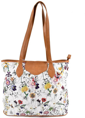 

SHOPNJAZZ Fashinable White & Floral Handbag With Inner Smaller Mother Bag - White Mother Bag(White)