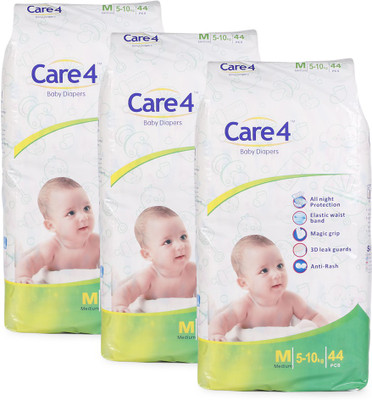 

care 4 babydiaper_packof3 - M(132 Pieces)