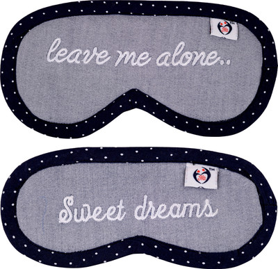 

Happiness Overloaded Happiness Overloaded™ SM 54 Grey Sleeping Eye Mask For Child 6 To 14 Years (Set Of 2) Leave Me Alone & Sweet Dreams(25 g)