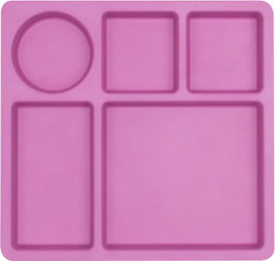 

bobo&boo Individual Divided Plate - Made from Bamboo, Non-Toxic, BPA-free, bio-degradable, Kids Mealtime Set for Healthy Infant Feeding, Great Gift for Baby Showers & Birthdays(Flamingo Pink)