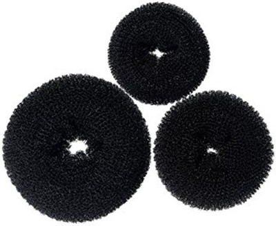 

BLACKBOND Different Sizes Bun Bumpit Set Of 3 Bun(Black)
