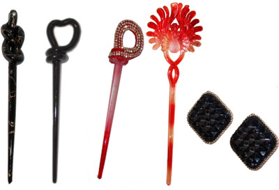 

Mona Combo of Multi Color Juda Sticks Hair Accessory Set(Multicolor)