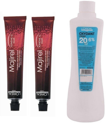 

L'oreal Paris Majirel No.6 Dark Blonde With Oxydant Creme 20 Vol 6% Developer (Set of 3) Hair Color(Majirel 6 Dark Blonde)